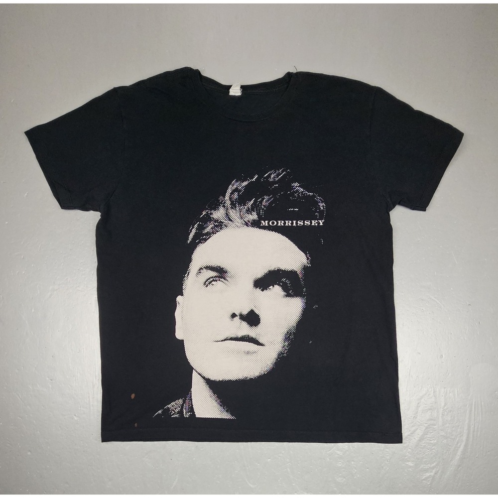 Vintage Morrissey Big Face T-Shirt Mens 2XL The Smiths Indie Rock Distressed Tee